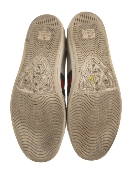 Gucci Web Accent Leather Sneakers