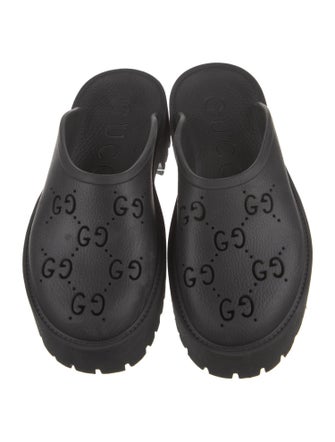 Gucci Rubber Lasercut Accents Mules