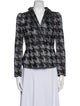 Gucci Silk Houndstooth Print Blazer