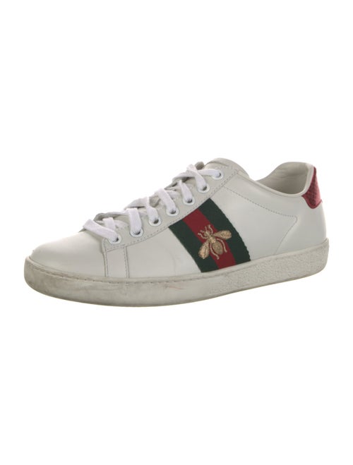 Gucci Web Accent Leather Sneakers