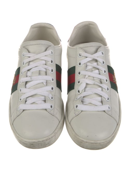 Gucci Web Accent Leather Sneakers