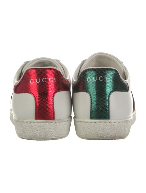 Gucci Web Accent Leather Sneakers