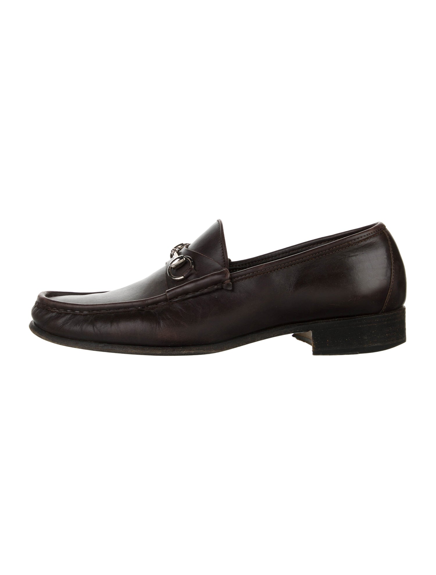 Gucci Horsebit Accent Leather Dress Loafers