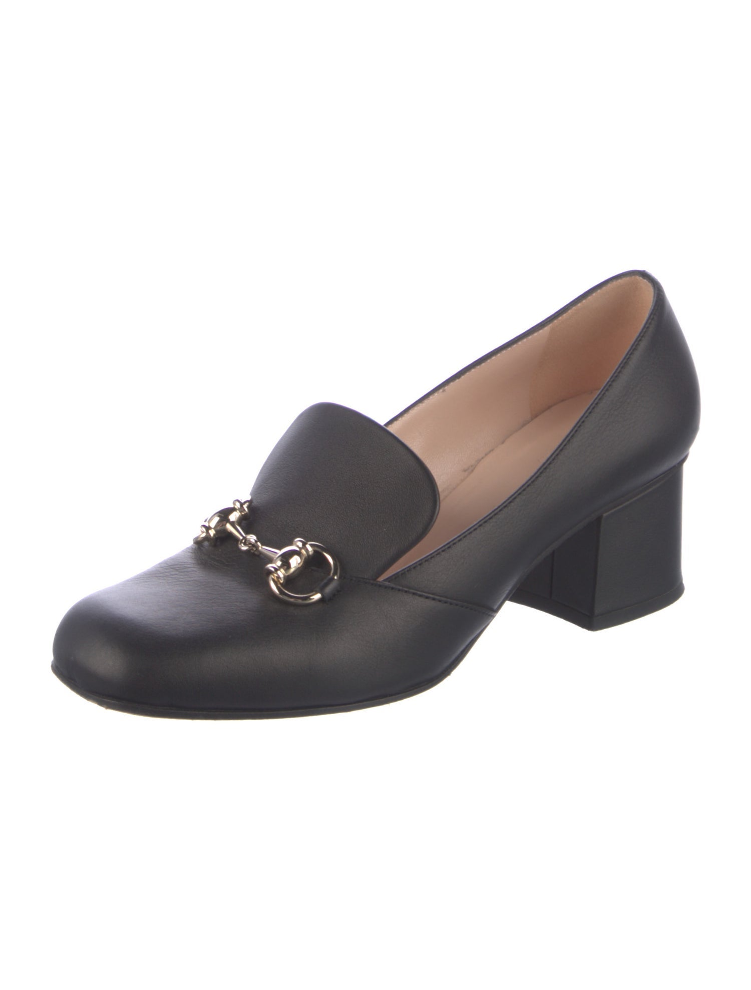 Gucci Horsebit Accent Leather Pumps