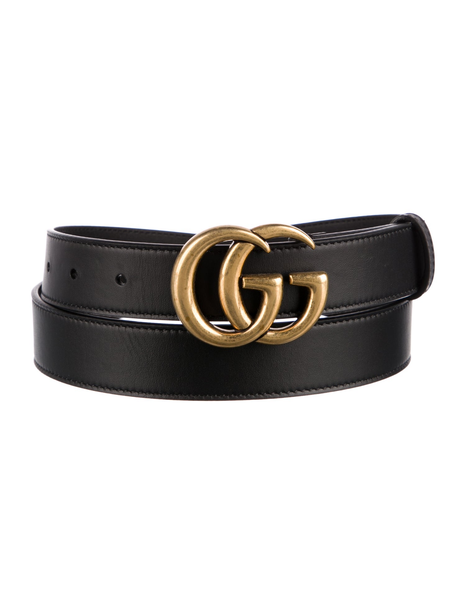 Gucci Double G Logo Skinny Belt w/ Tags