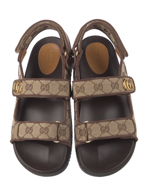 Gucci GG Canvas Canvas Slingback Sandals