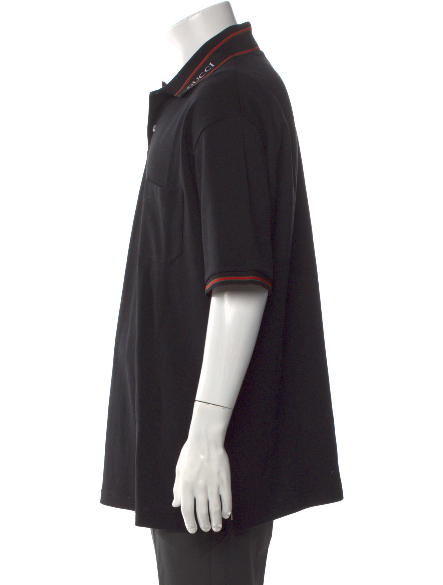 Gucci 2025 Logo Collar Pique Pocket Polo Shirt w/ Tags