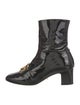 Gucci Double G Logo Patent Leather Boots