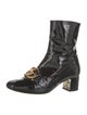 Gucci Double G Logo Patent Leather Boots