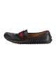 Gucci Web Accent Leather Loafers