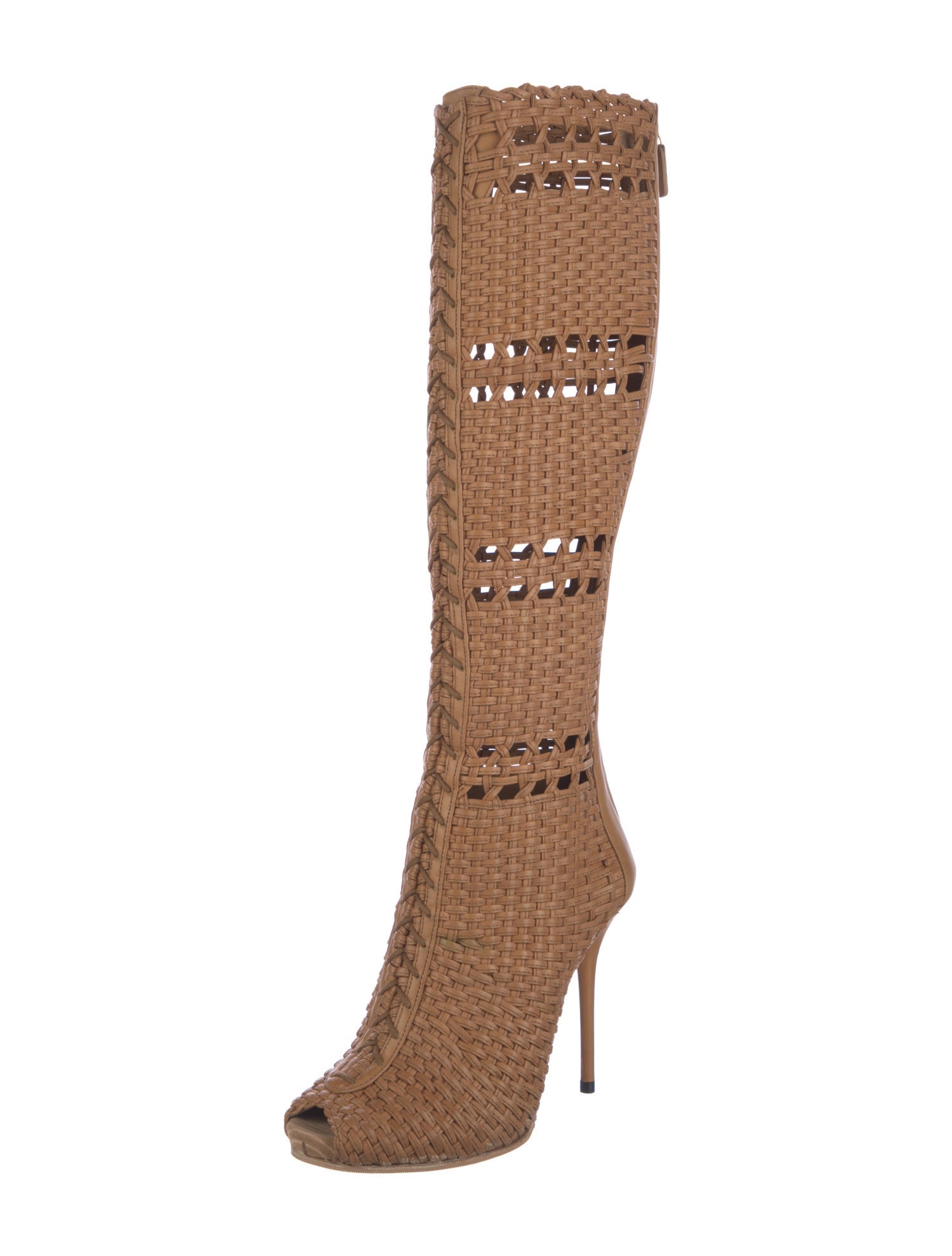 Gucci Leather Cutout Accent Boots