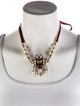 Gucci Faux Pearl & Crystal Bee Pendant Necklace