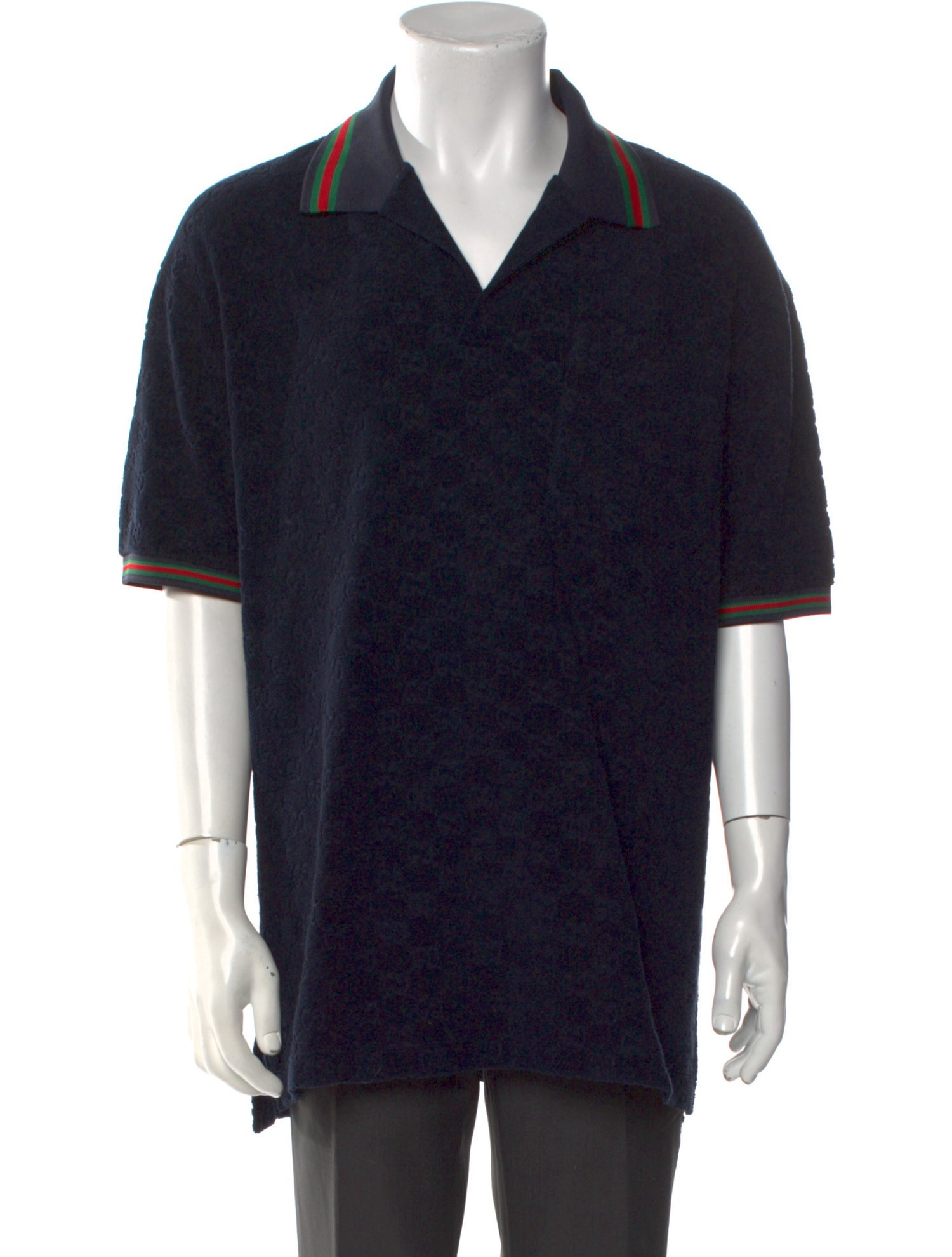 Gucci 2025 GG Monogram Terry Cloth Polo Shirt w/ Tags