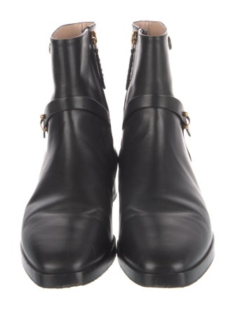 Gucci Double G Logo Leather Boots