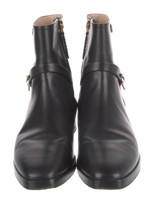 Gucci Double G Logo Leather Boots