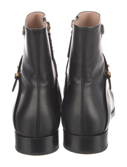 Gucci Double G Logo Leather Boots