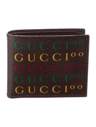 Gucci Leather Printed Bifold Wallet