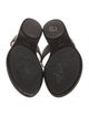 Gucci Double G Logo Leather Flip Flops