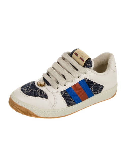 Gucci GG Denim Leather Sneakers