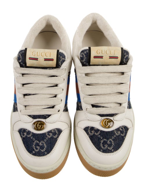 Gucci GG Denim Leather Sneakers