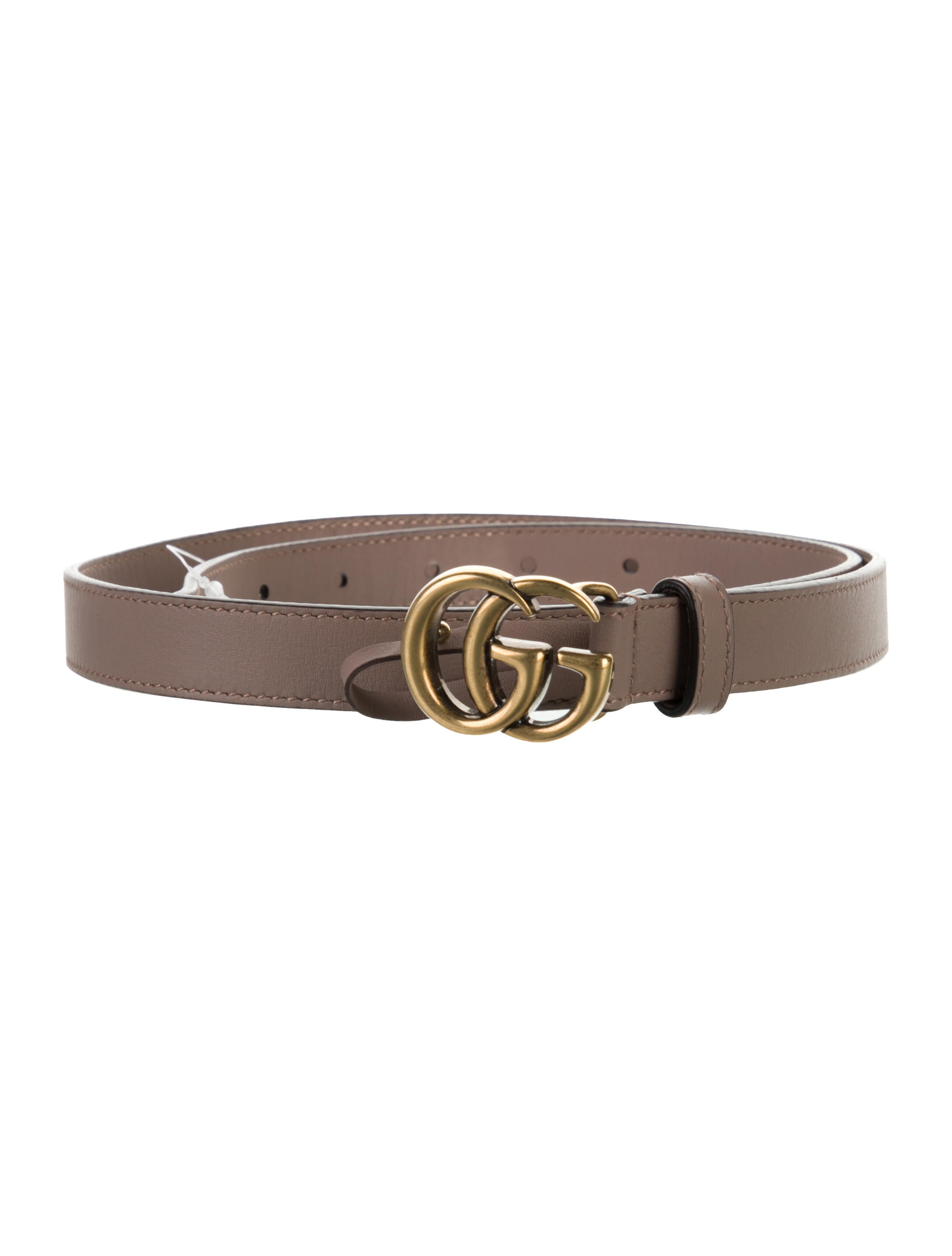 Gucci Double G Logo Skinny Belt