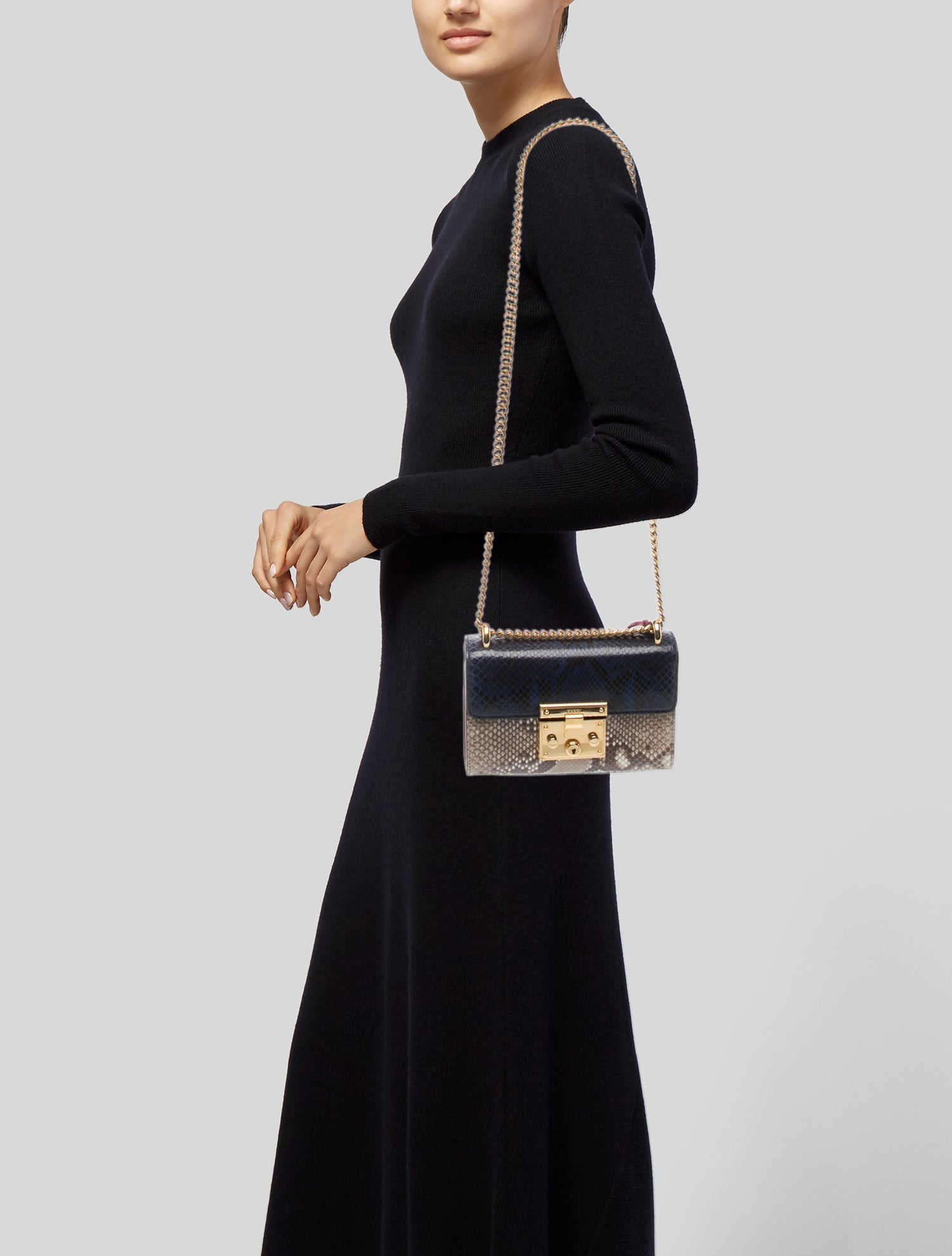 Gucci Snakeskin Padlock Small