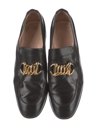 Gucci Leather Chain-Link Accents Pumps