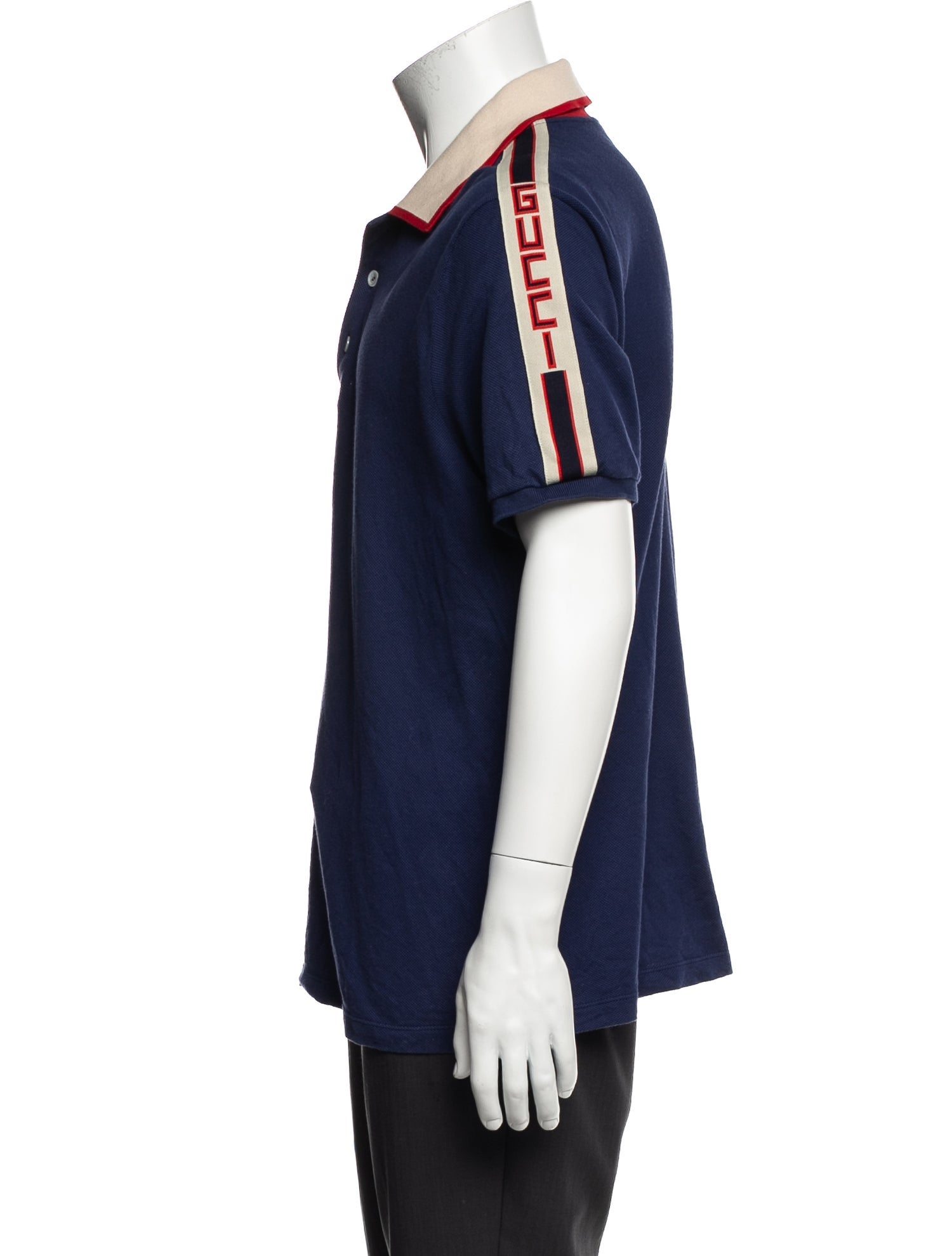 Gucci Signature Logo Crew Neck Polo Shirt