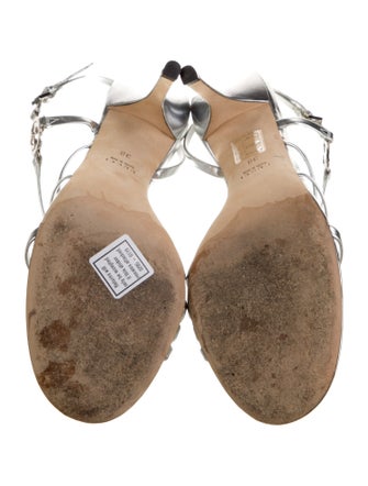 Gucci Interlocking G Logo Leather Slingback Sandals