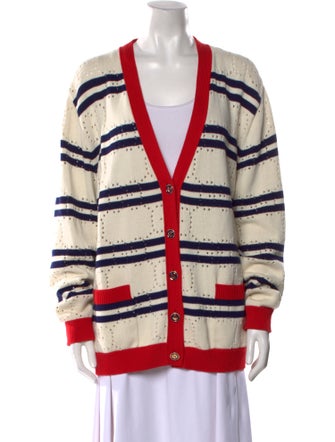 Gucci Striped V-Neck Sweater