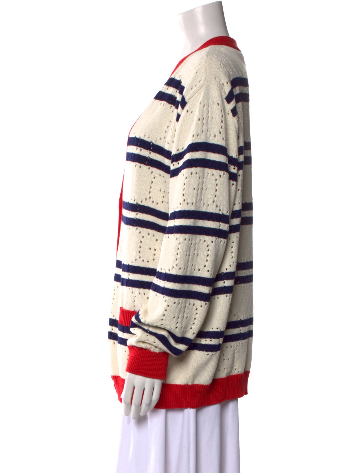 Gucci Striped V-Neck Sweater