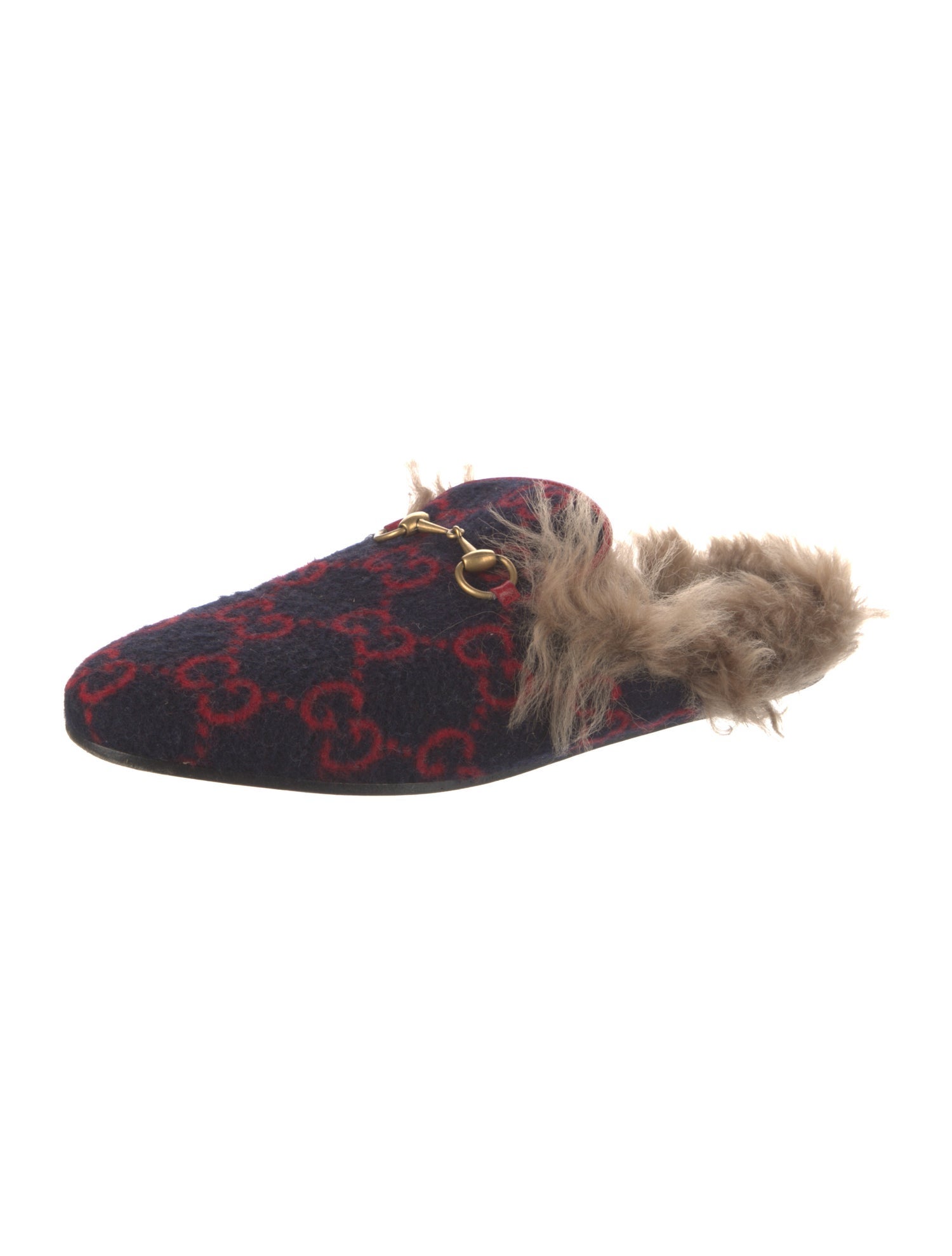 Gucci GG Logo Wool Mules