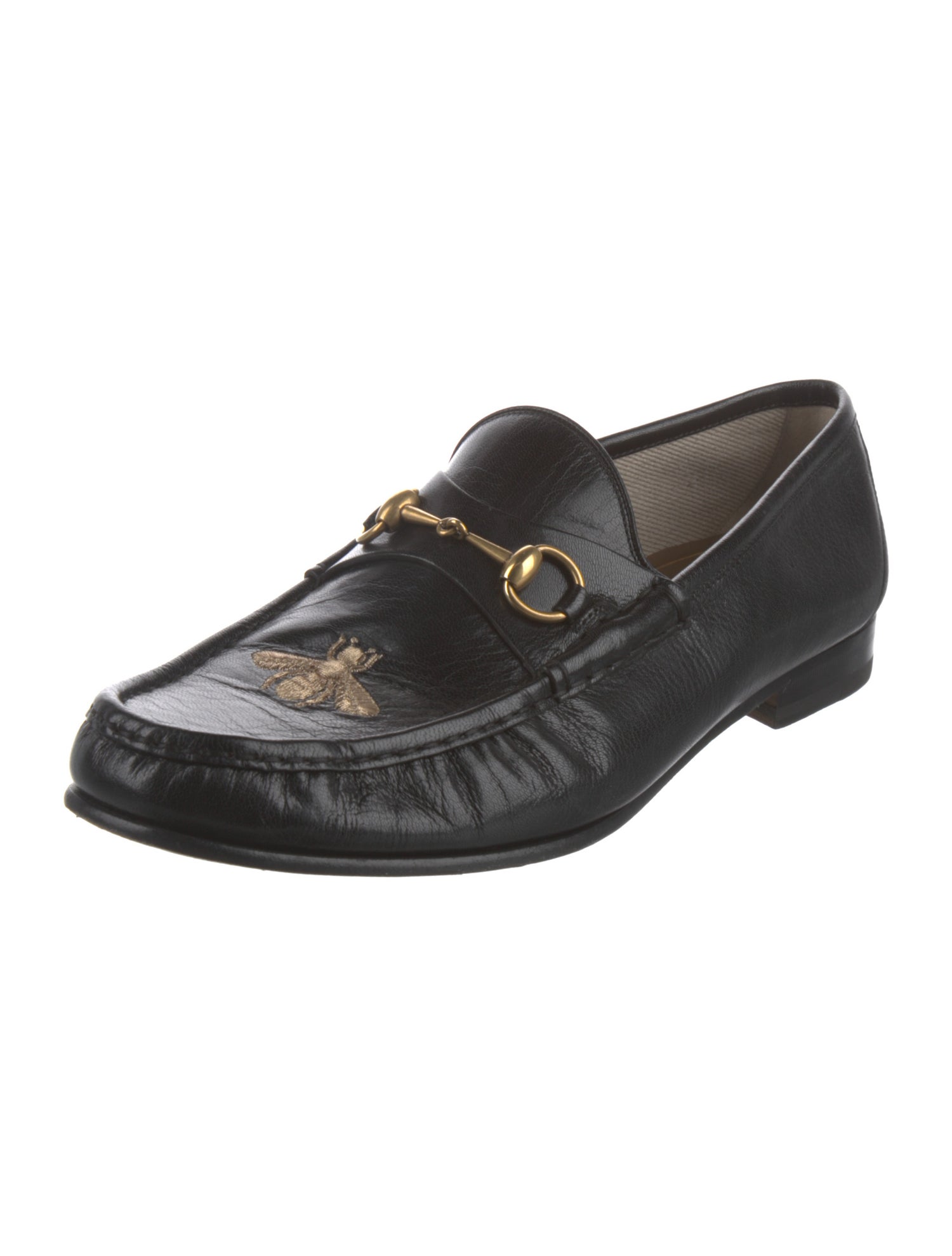 Gucci Horsebit Accent Leather Dress Loafers