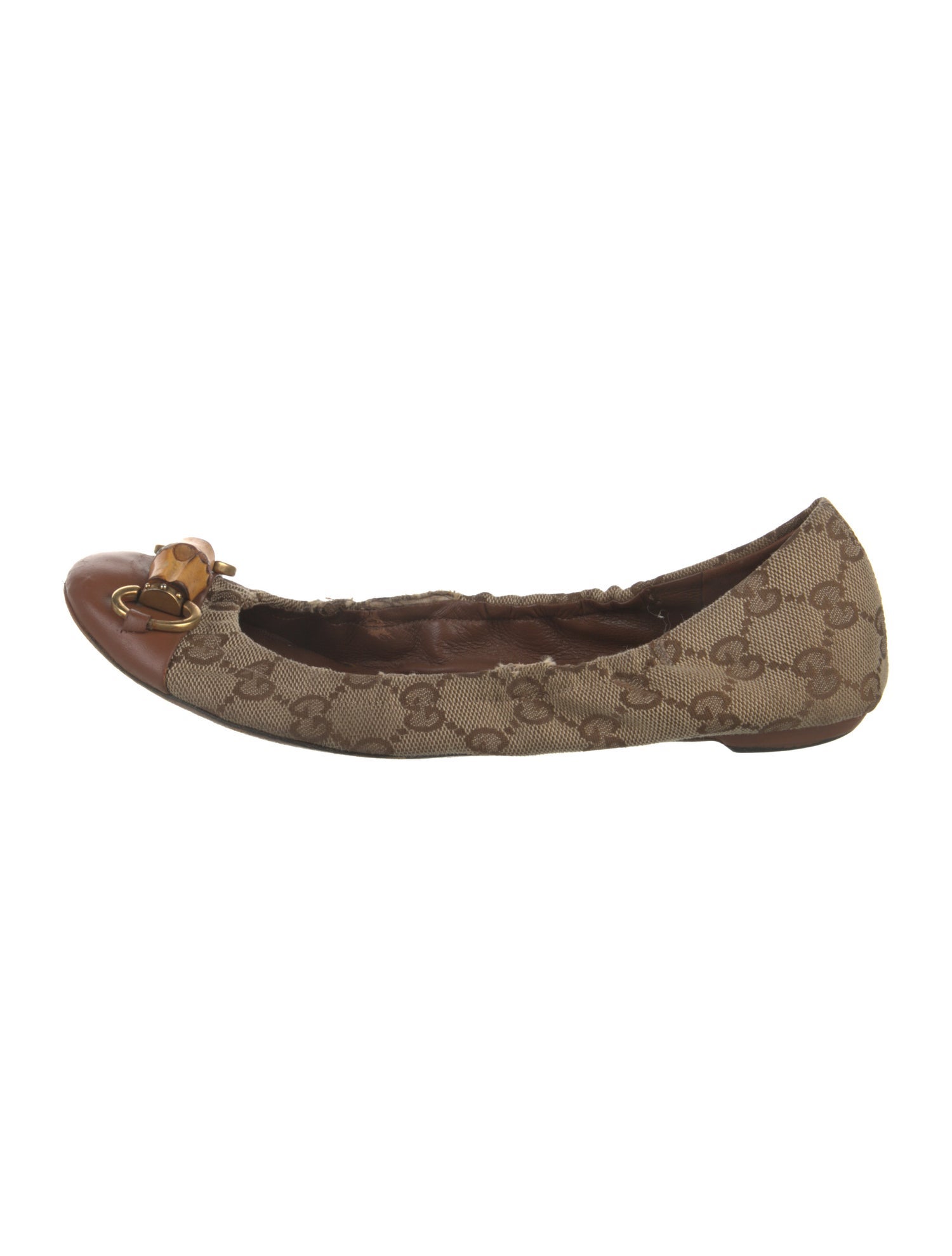 Gucci GG Canvas Canvas Ballet Flats