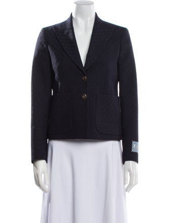 Gucci Eschatology Jacquard Checkered Blazer Wool Blazer