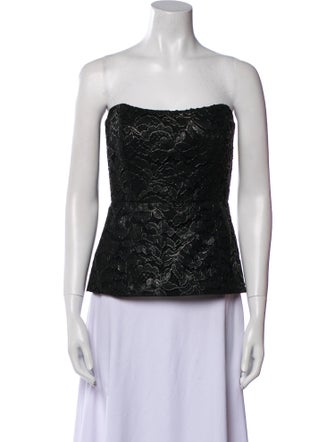 Gucci Patterned Strapless Top