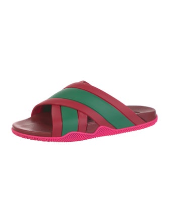 Gucci Rubber Colorblock Pattern Slides