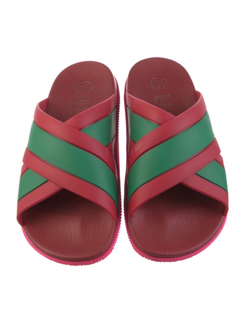 Gucci Rubber Colorblock Pattern Slides