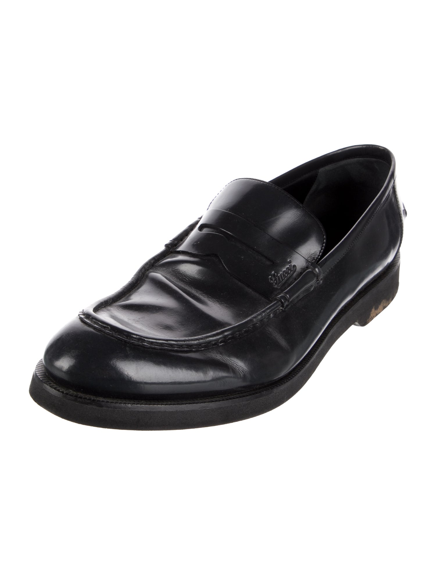 Gucci Vintage Horsebit Accent Dress Loafers