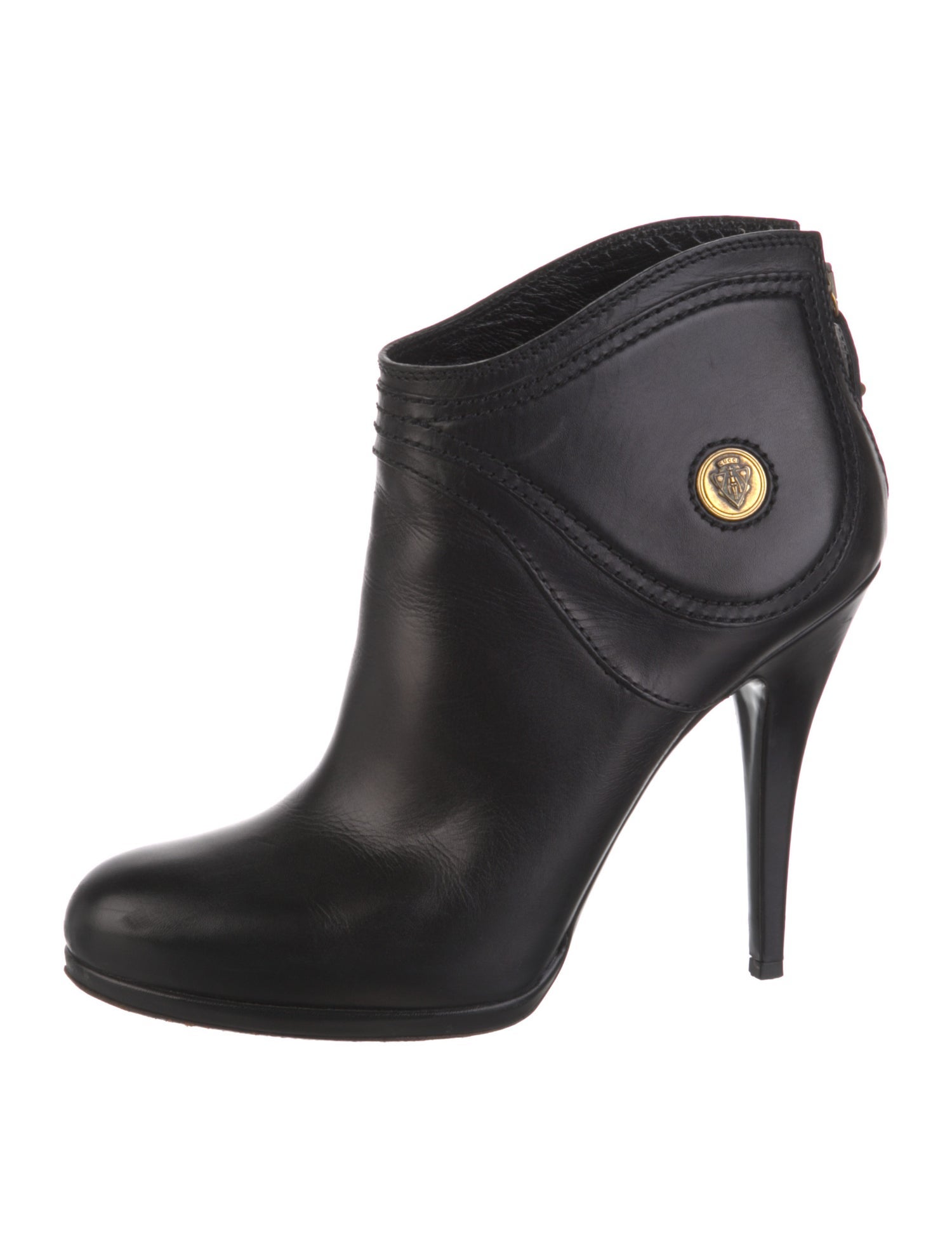 Gucci Hysteria Accent Leather Lace-Up Boots