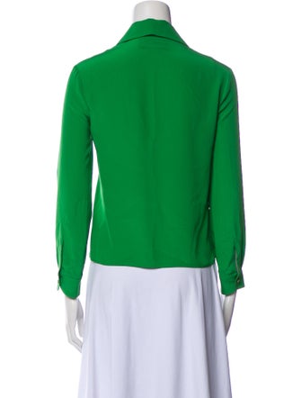 Gucci Silk Long Sleeve Button-Up Top