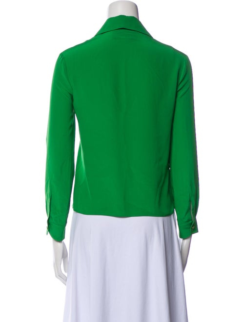 Gucci Silk Long Sleeve Button-Up Top