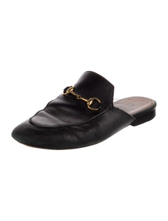 Gucci Horsebit Accent Leather Mules