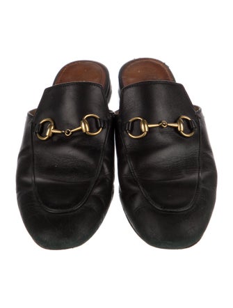 Gucci Horsebit Accent Leather Mules