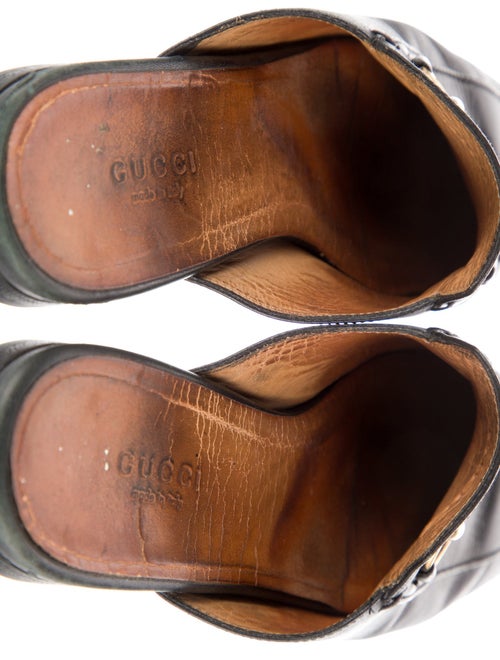 Gucci Horsebit Accent Leather Mules