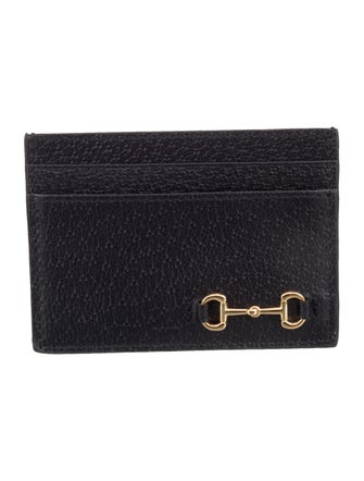 Gucci Horsebit Accent Leather Card Holder