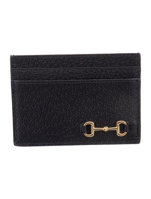 Gucci Horsebit Accent Leather Card Holder