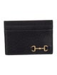 Gucci Horsebit Accent Leather Card Holder