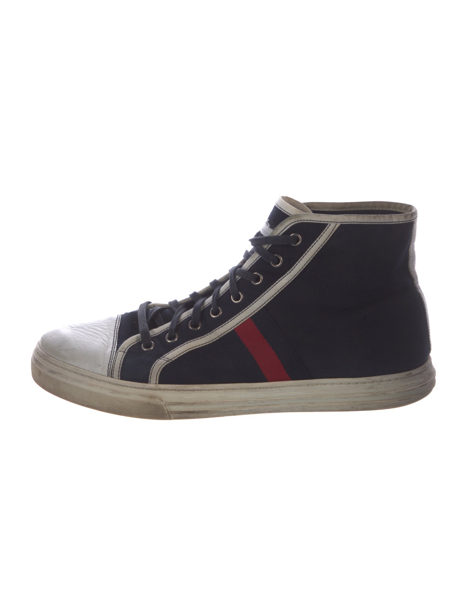 Gucci Web Accent Canvas Sneakers
