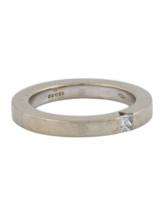 Gucci 18K Diamond Solitaire Cocktail Band